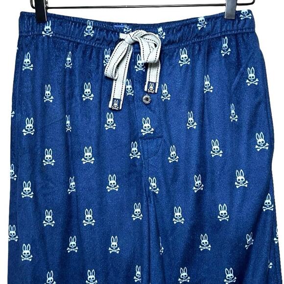 Psycho Bunny Men’s Logo Print Pajama/Lounging Pants Navy Blue Size Medium - Picture 3 of 7